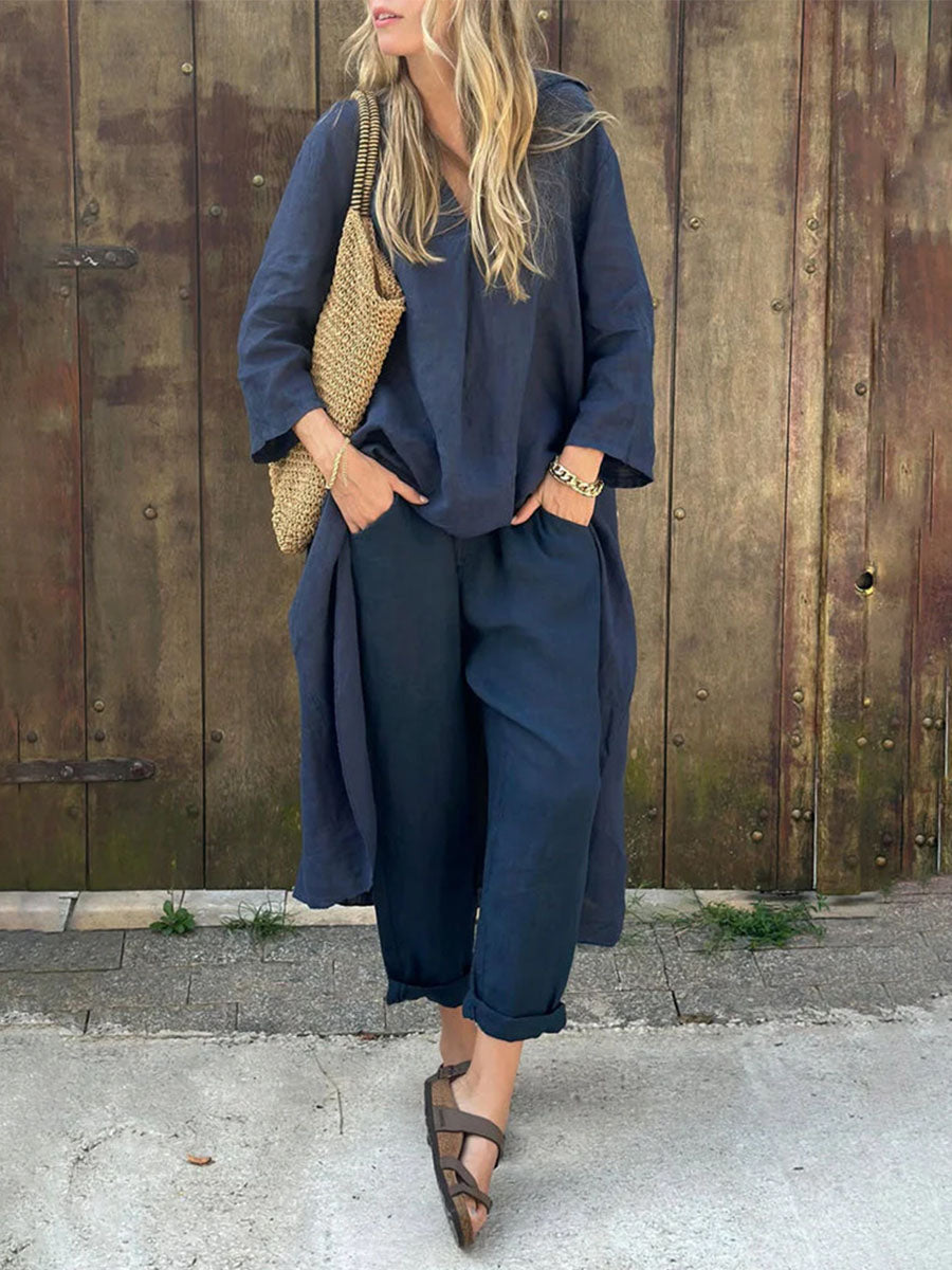 Loose Chic Pocket Two Sets