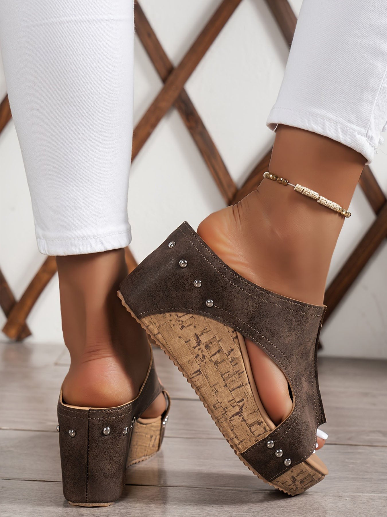 Breathable Side Platform Sandals