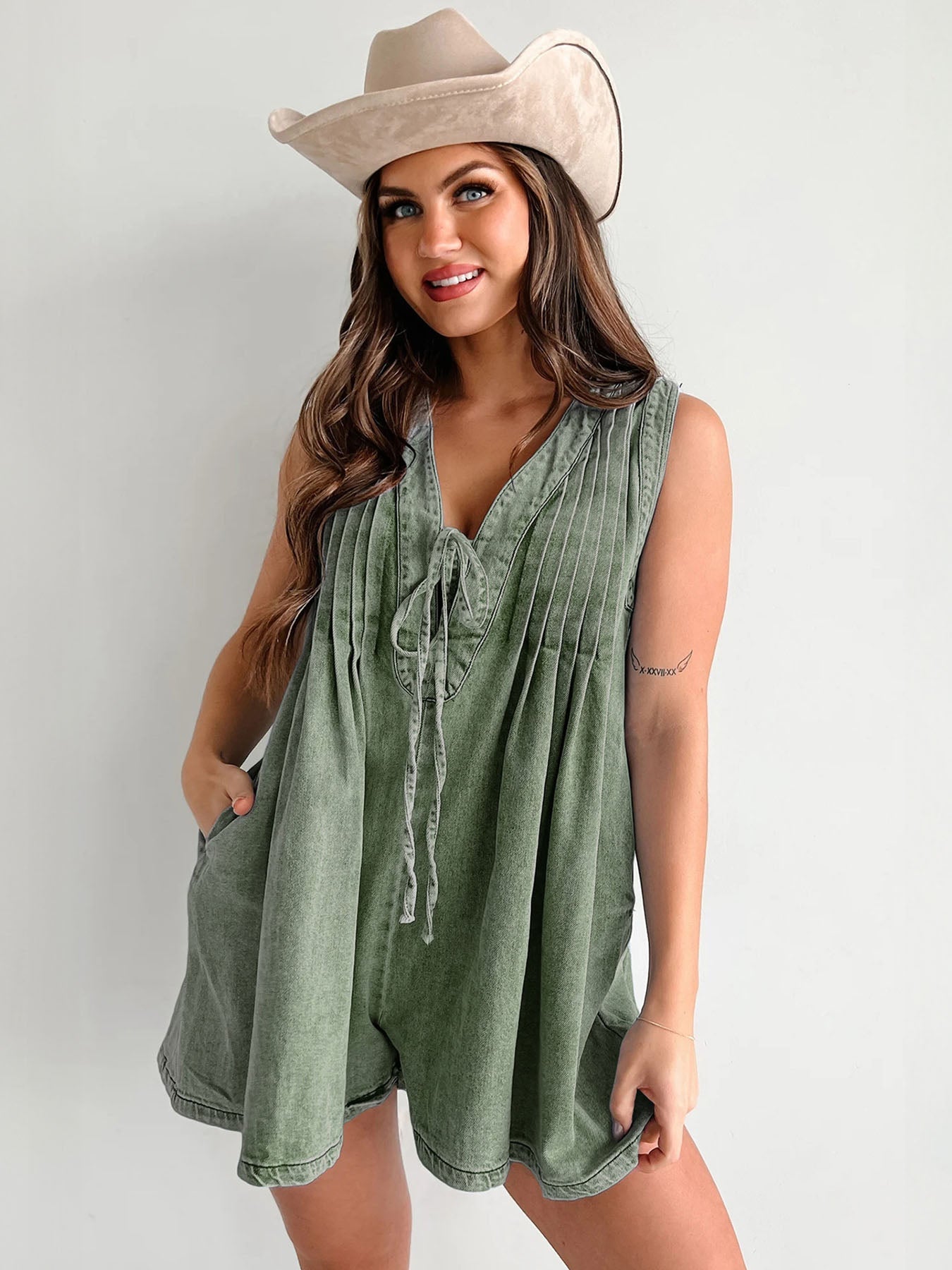 Cowgirl Pleated Jumpsuits
