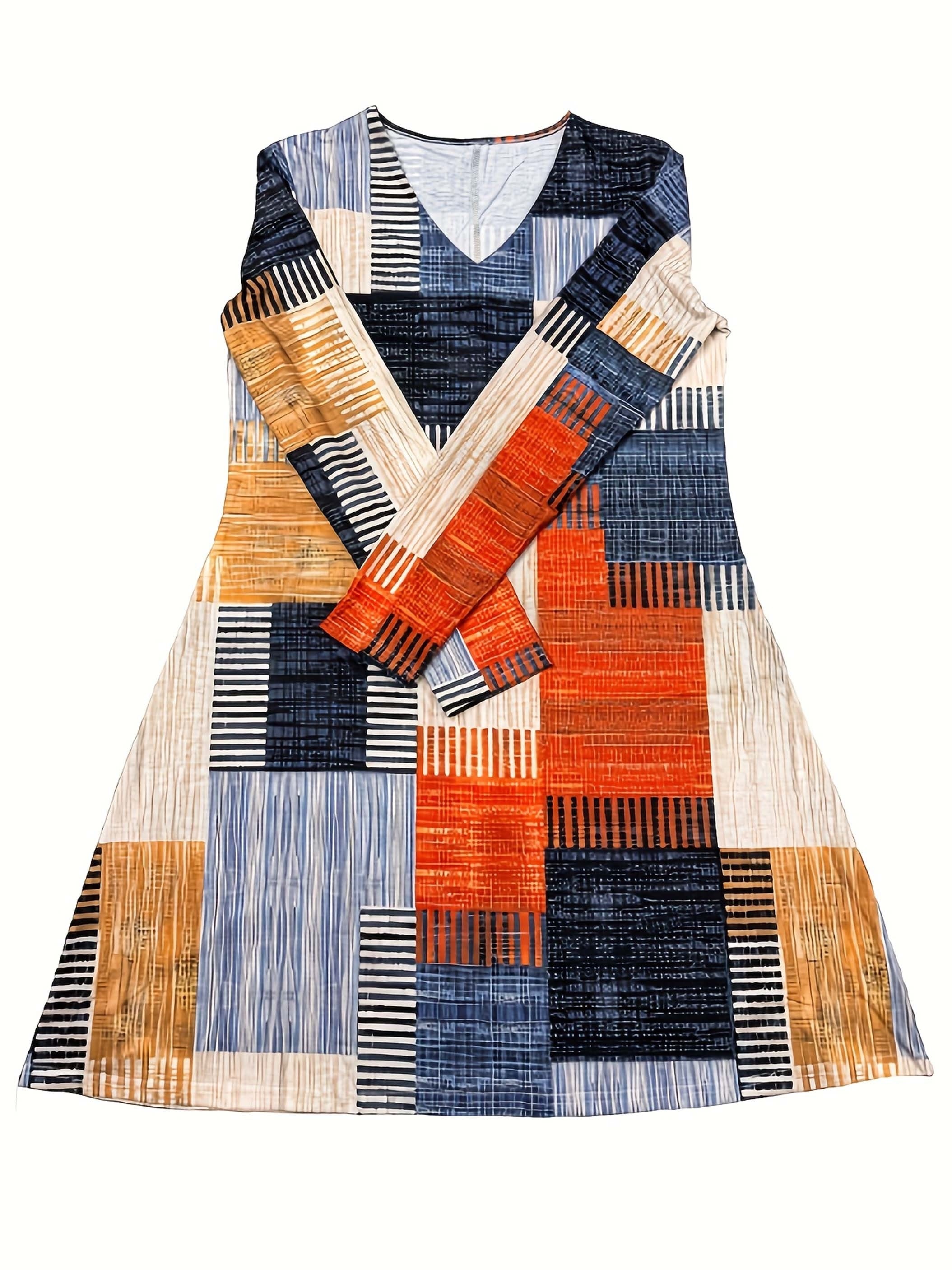 Patchwork Midi Dress